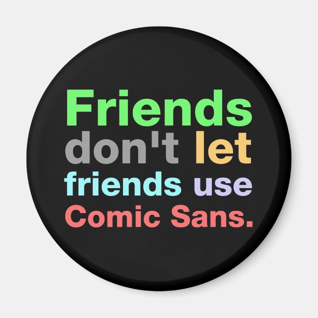 Imán Tipo de letra Sans Anti-Comic (Frente)