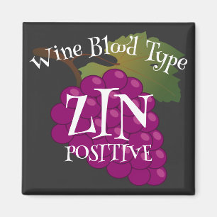 Imán Tipo de sangre del vino Zin positivo o ab b negati