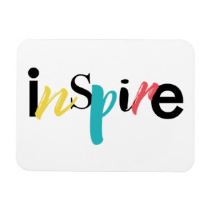 Imán Tipografía alegre, creativa, moderna de Inspire