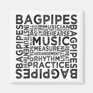 Imán Tipografía Bagpipes