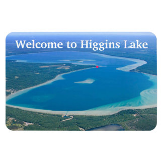 Imán Tipografía bienvenida al lago Higgins