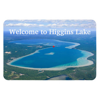 Imán Tipografía Bienvenido a Higgins Lake