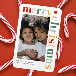 Imán Tipografía colorida Fotografía moderna de Navidad 