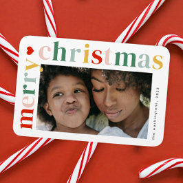 Imán Tipografía colorida Fotografía moderna de Navidad 