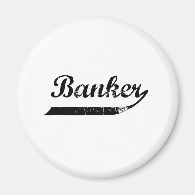Imán Tipografía de banquero (Frente)
