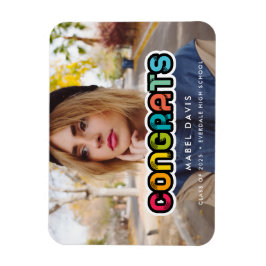 Imán Tipografía de color vintage