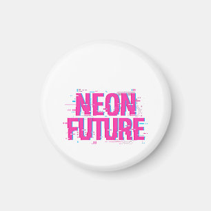 Imán Tipografía de error del futuro neón Cyberpunk