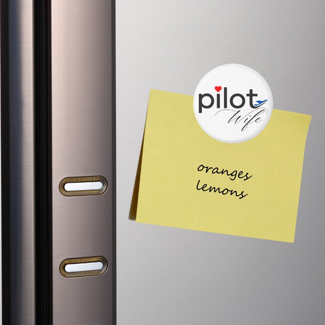 Imán Tipografía de esposas piloto y avión simple, Minim (Subido por el creador)