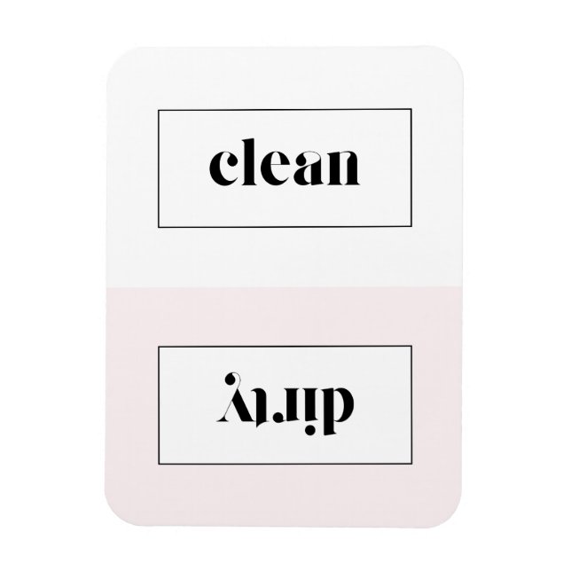 Imán Tipografía de esténcil negrita rosa y blanca (Vertical)