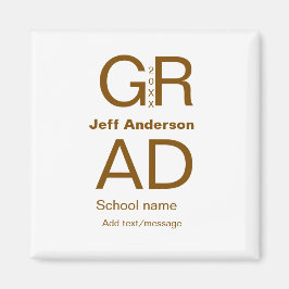 Imán Tipografía de grado moderna graduación simple míni