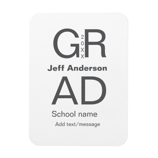 Imán Tipografía de grado moderna graduación simple míni (Vertical)