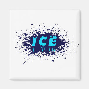 Imán Tipografía de grafiti de hielo Diseño de arte call