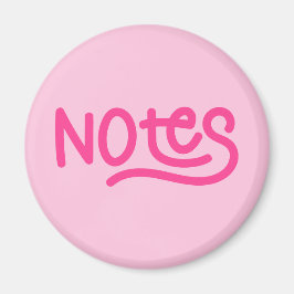 Imán Tipografía de notas manuscritas en rosa negrita
