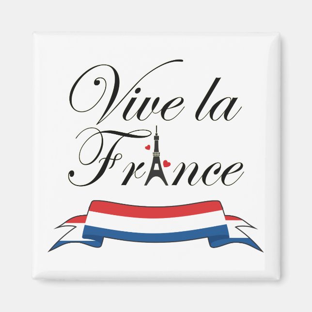 Imán Tipografía de Vive la France (Frente)