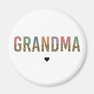 Imán Tipografía del leopardo de las nietas multicolor G