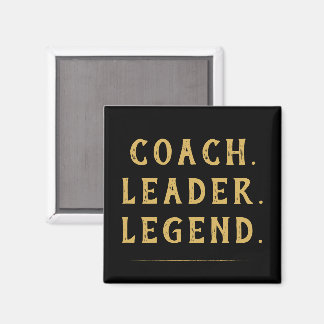 Imán Tipografía Dorada Leyenda Líder Entrenador