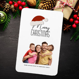 Imán Tipografía minimalista moderna Feliz Navidad Foto