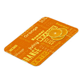 Imán Tipografía moderna de Naranja