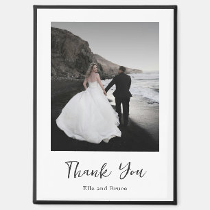 Imán Tipografía Moderna Minimalista Boda con Foto