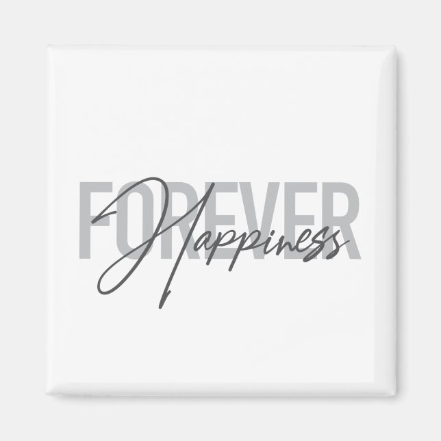 Imán Tipografía moderna, simple, fresca para siempre Fe (Frente)