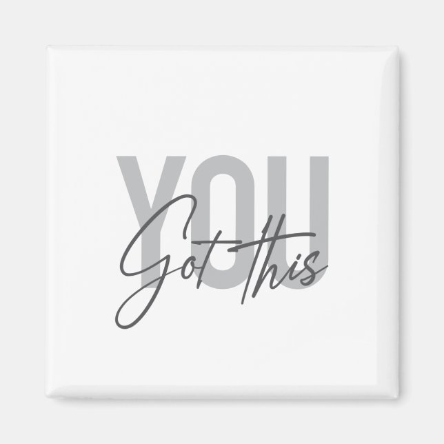 Imán Tipografía moderna, simple, genial. Tienes esto (Frente)