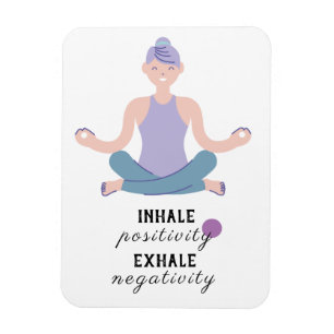 Imán tipografía motivacional de citas lindas de yoga