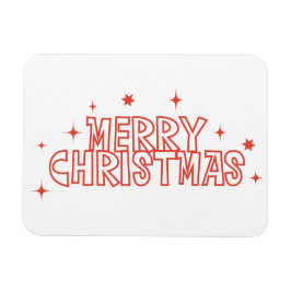 Imán Tipografía Retro Feliz Navidad