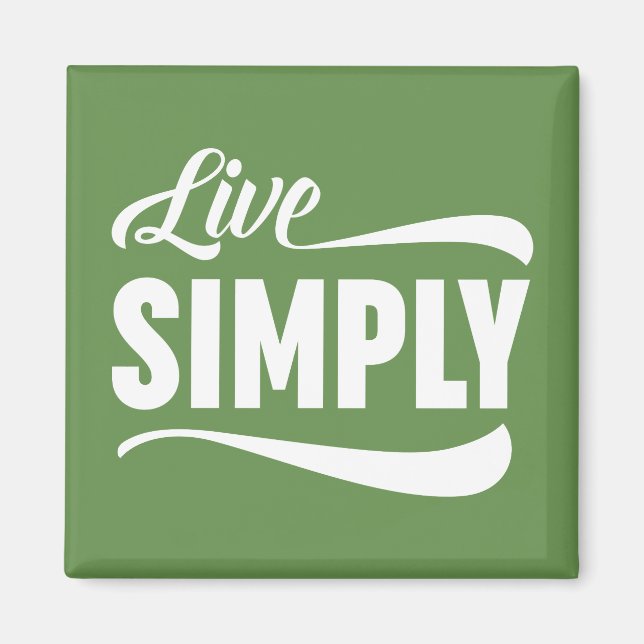 Imán Tipografía simple en vivo (Frente)
