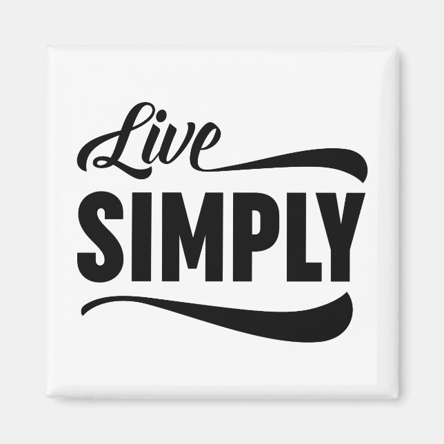 Imán Tipografía simple en vivo (Frente)