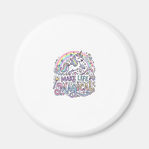 Imán Tipografía Vectorial Premium Unicornio Hace la Vid