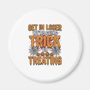 Imán Tipografía Vintage de Halloween Truco o Trato Des