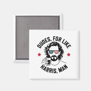 Imán Tipos a Favor de Harris Hombre Tipos Blancos a Fav