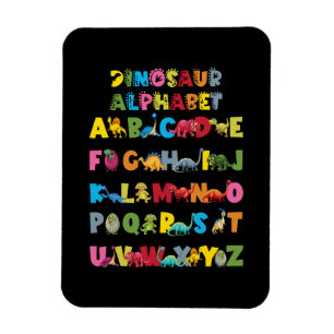 Imán Tipos De Dinosaurios Alphabet ABC