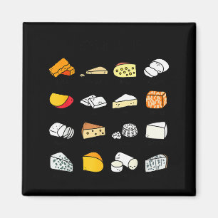 Imán Tipos de queso lindos Amante de la comida láctea d