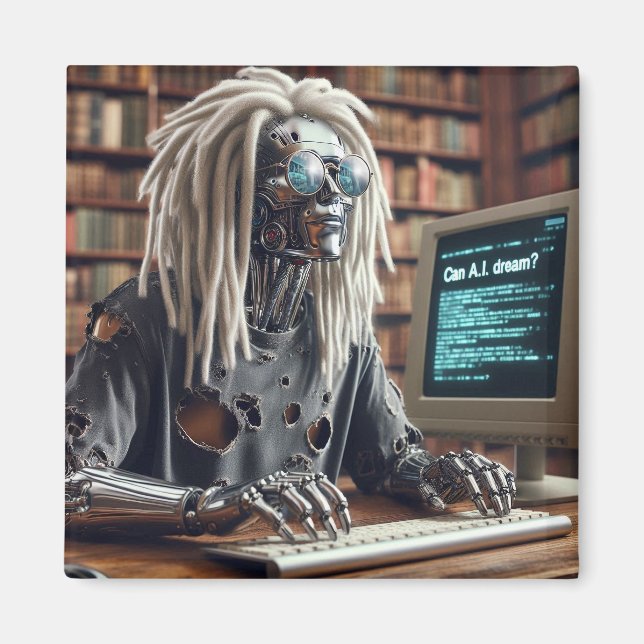 Imán Tipos de robots en el teclado (Frente)