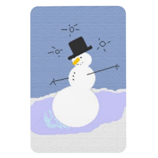 Imán Tipsy el hombre de nieve (Vertical)