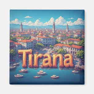 Imán Tirana Albania Ciudad Viaje Regalo Memoria 🗺️