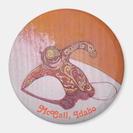 Imán Tirando algunas palmaditas de nieve