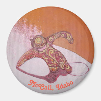 Imán Tirando algunas palmaditas de nieve