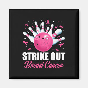Imán Tirar fuera boliche de boliche Pins Cáncer de Mama