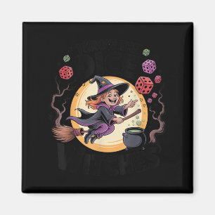 Imán Tirar las brujas de los dados Halloween Bunco Dice