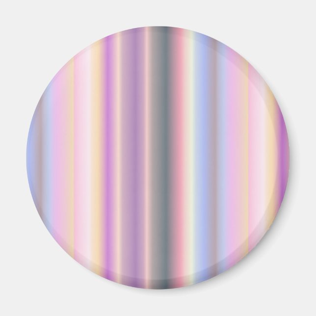 Imán Tiras de arcoiris Pastel - Patrón (Frente)