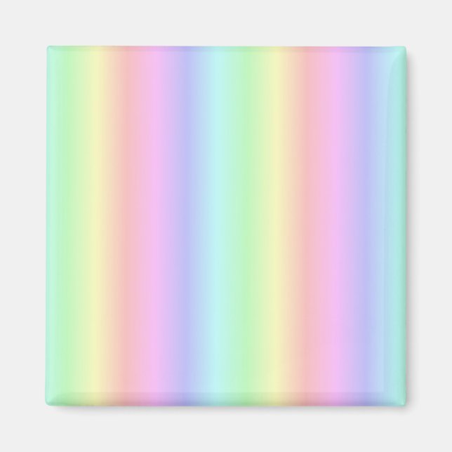 Imán Tiras de arcoiris Pastel - Patrón (Frente)