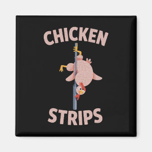 Imán Tiras de Pollo Divertidas Bailando Pollo Rbeque 