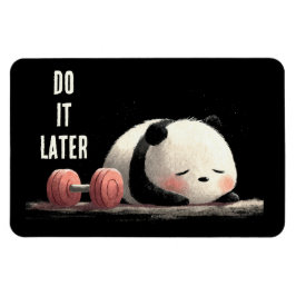 Imán Tired Panda Gym – Cute Funny Workout Art