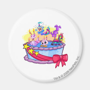 Imán Tiro del grupo de la torta de cumpleaños