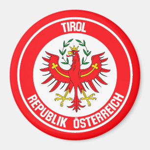 Imán Tirol redonda Emblema
