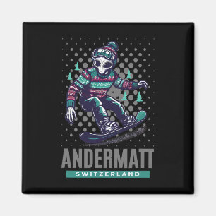 Imán Tiros Cósmicos - Snowboarding Extranjera En Anderm
