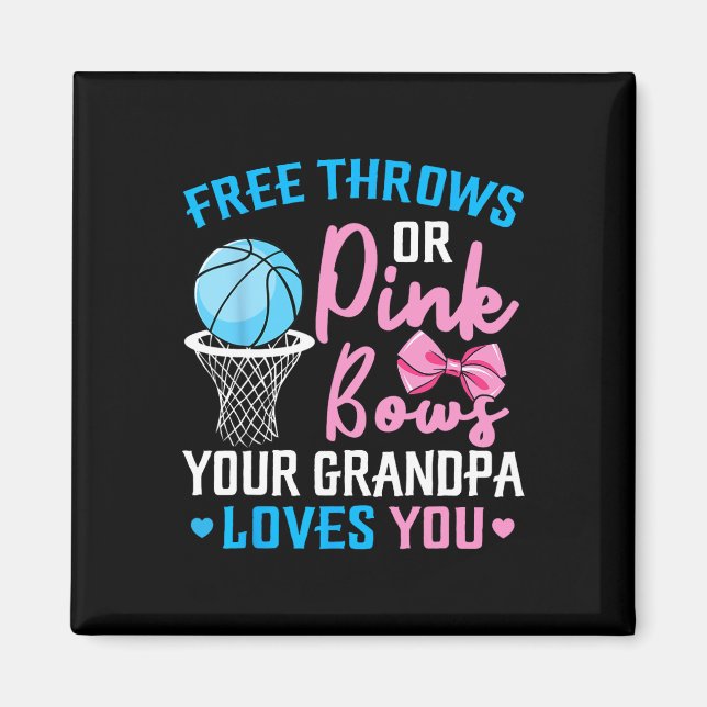 Imán Tiroteos gratis o arcos rosados El abuelo te ama a (Frente)