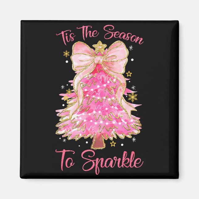 Imán Tis The Season Sparkle Christmas Tree Xmas Women G (Frente)
